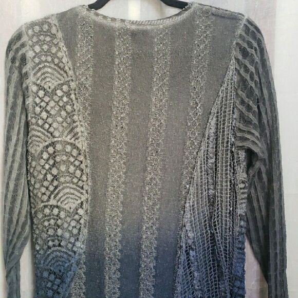 Radzoli Gray Floral Garden Lace Mesh Lined Pieced Seams Whimsigoth Size S - Picture 11 of 12